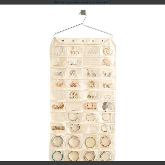 NWOT Container Store 80-Pocket Hanging Jewelry Organizer - Picture 3 of 8